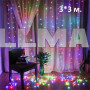 Новорічна гірлянда штора водоспад LED 3х2м 320 led мікс